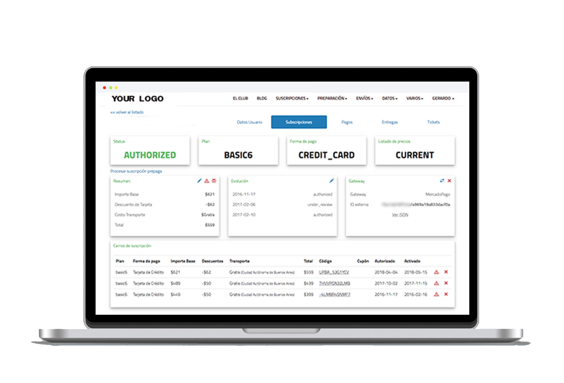 Plataforma de Suscripciones